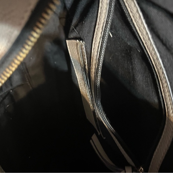 Lodis Bixby Gray Leather Hobo Bag Purse AS IS - Picture 12 of 13